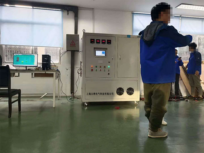 航天航空充電樁耦合插頭大電流溫升及電阻測試裝置安裝現場